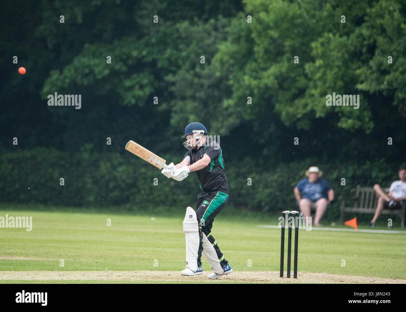 Brentwood, Essex, 29th May 2017. T20 Cricket match Brentwood Buccaneers vs Harold Wood at the Old County Ground, Brentwood, Brentwood won by 10 wickets T20 Cricket match Brentwood Buccaneers vs Harold Wood at the Old County Ground, Brentwood, Brentwood won by 10 wickets Credit: Ian Davidson/Alamy Live News Stock Photo