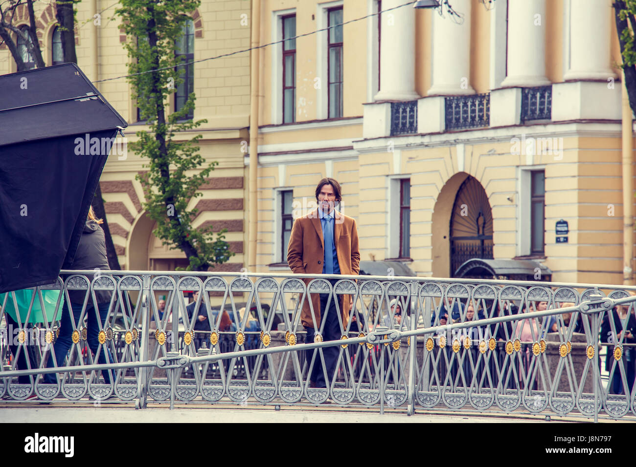 RUSSIA, SAINT-PETERSBURG - MAY 26, 2017. Actor Keanu Rivz starred in a ...