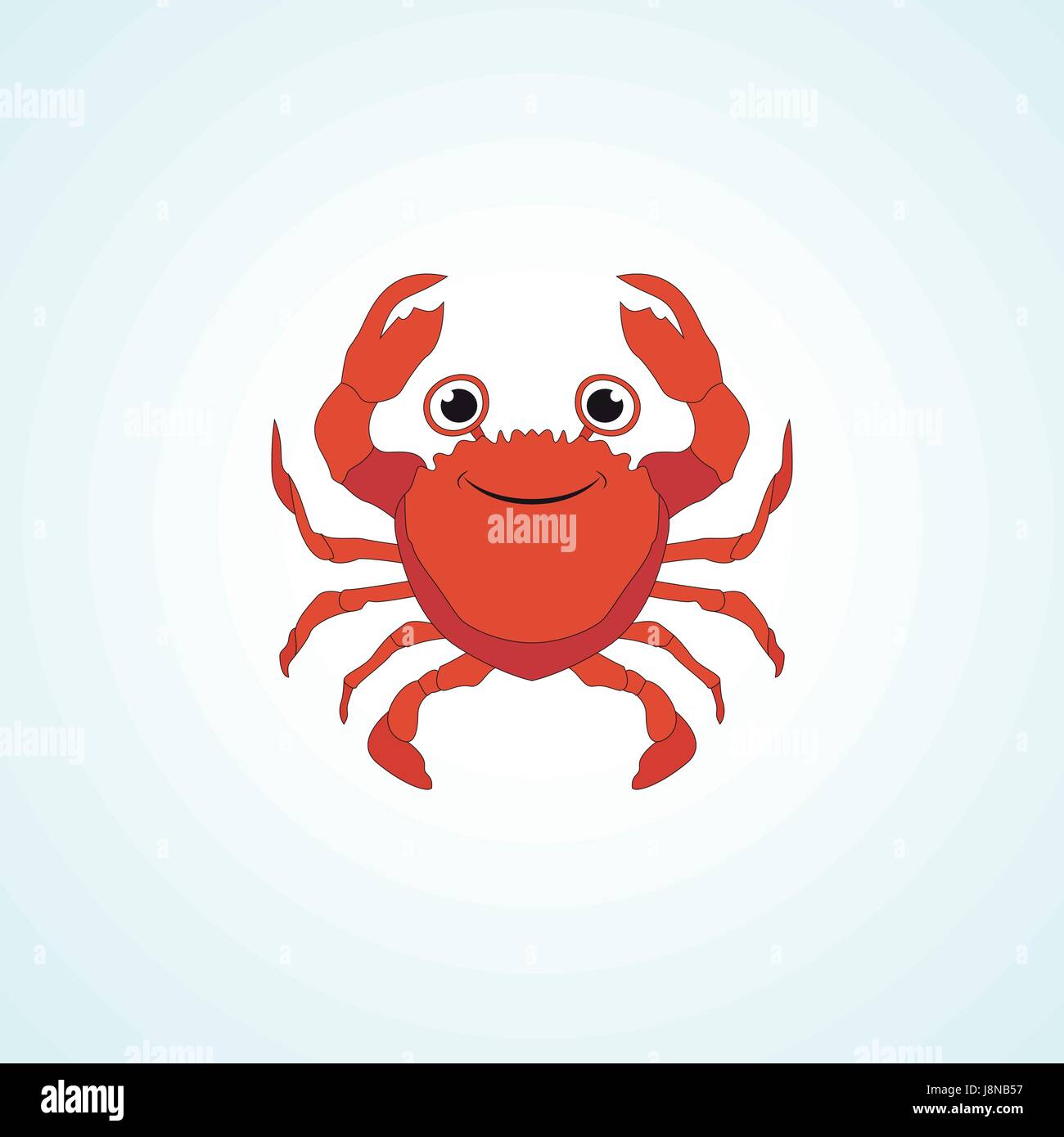 Cute Crab isolated vector drawing in cartoon style Stock Vector Image & Art  - Alamy
