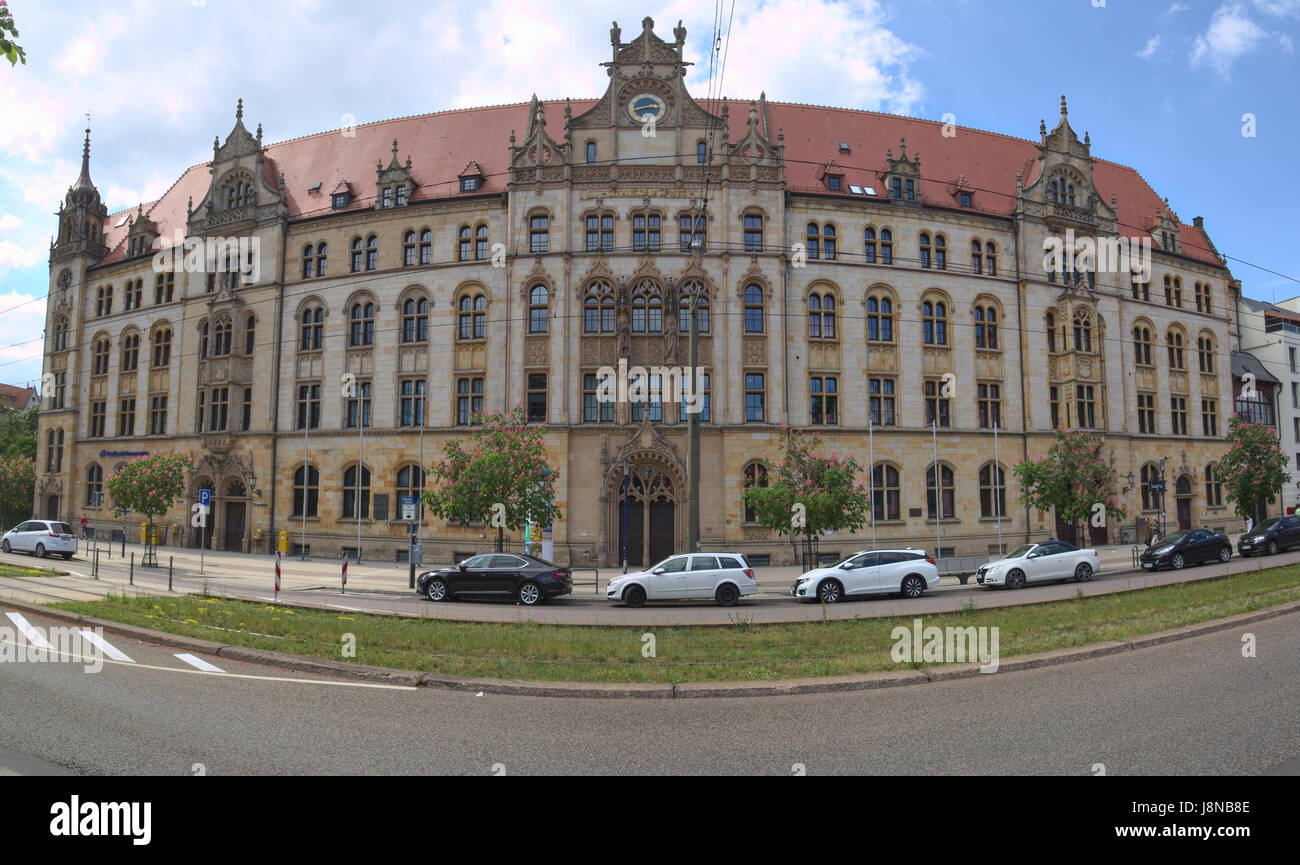 MAGDEBURG, GERMANY MAY 21 2017 Facade of former main post office