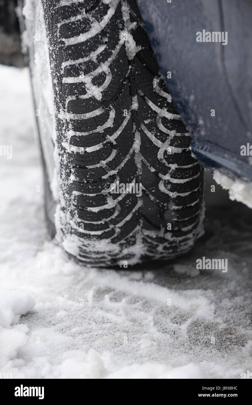 winter tires on a car Stock Photo Alamy