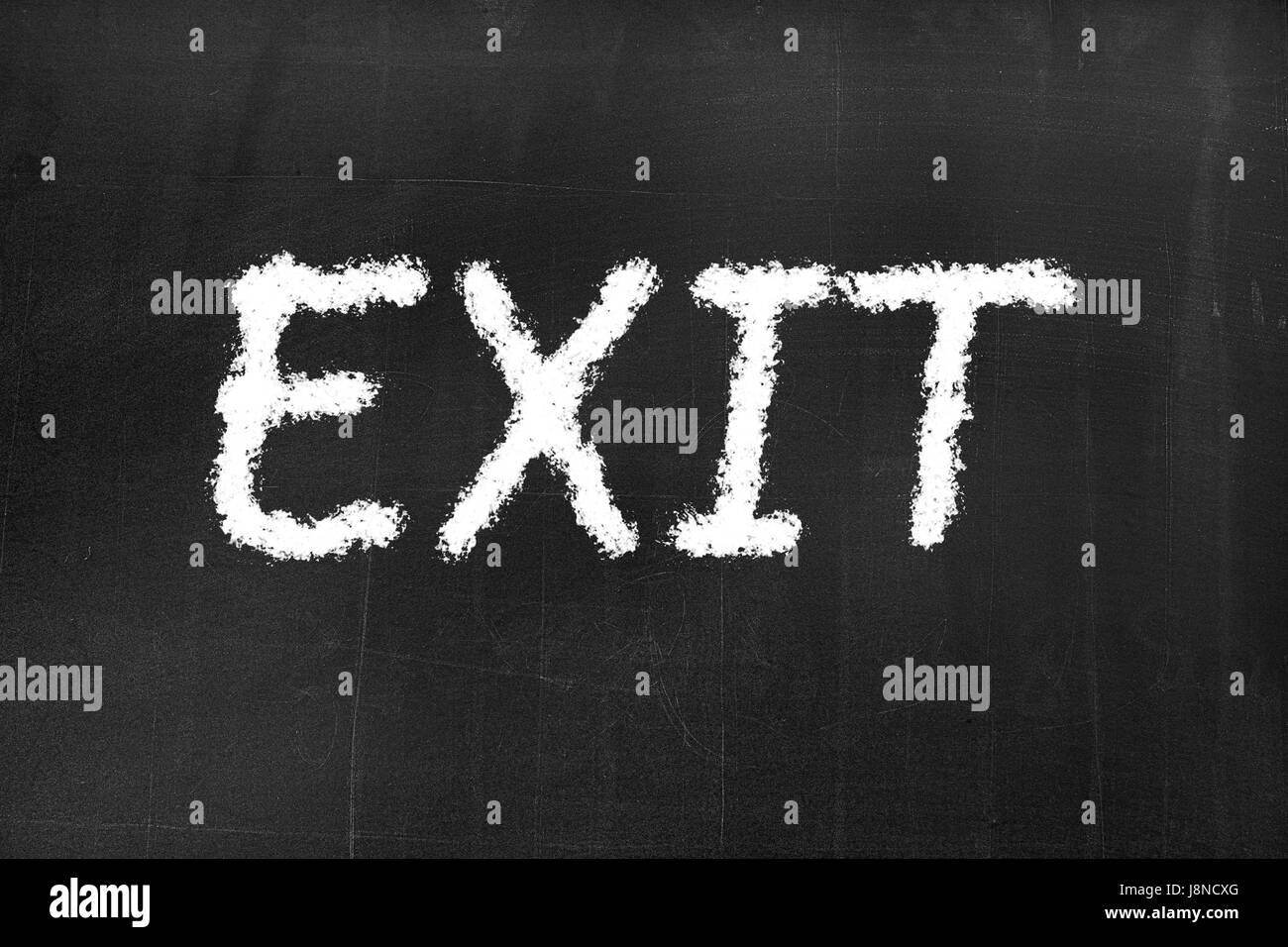 Blackboard with the text 'Exit' background texture Stock Photo