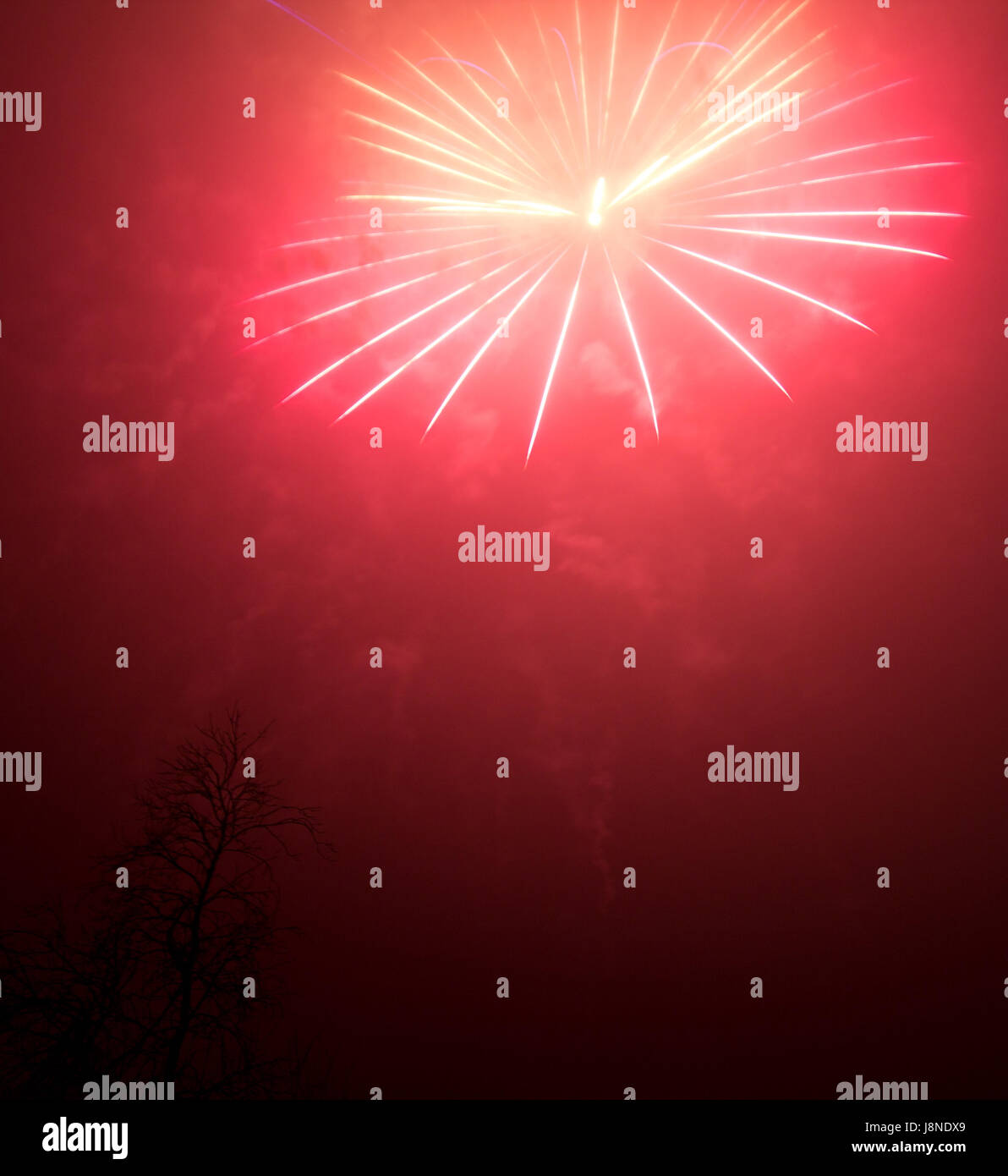 long-term exposure, silvester, New Years eve, new year, rocket, cheers, Stock Photo