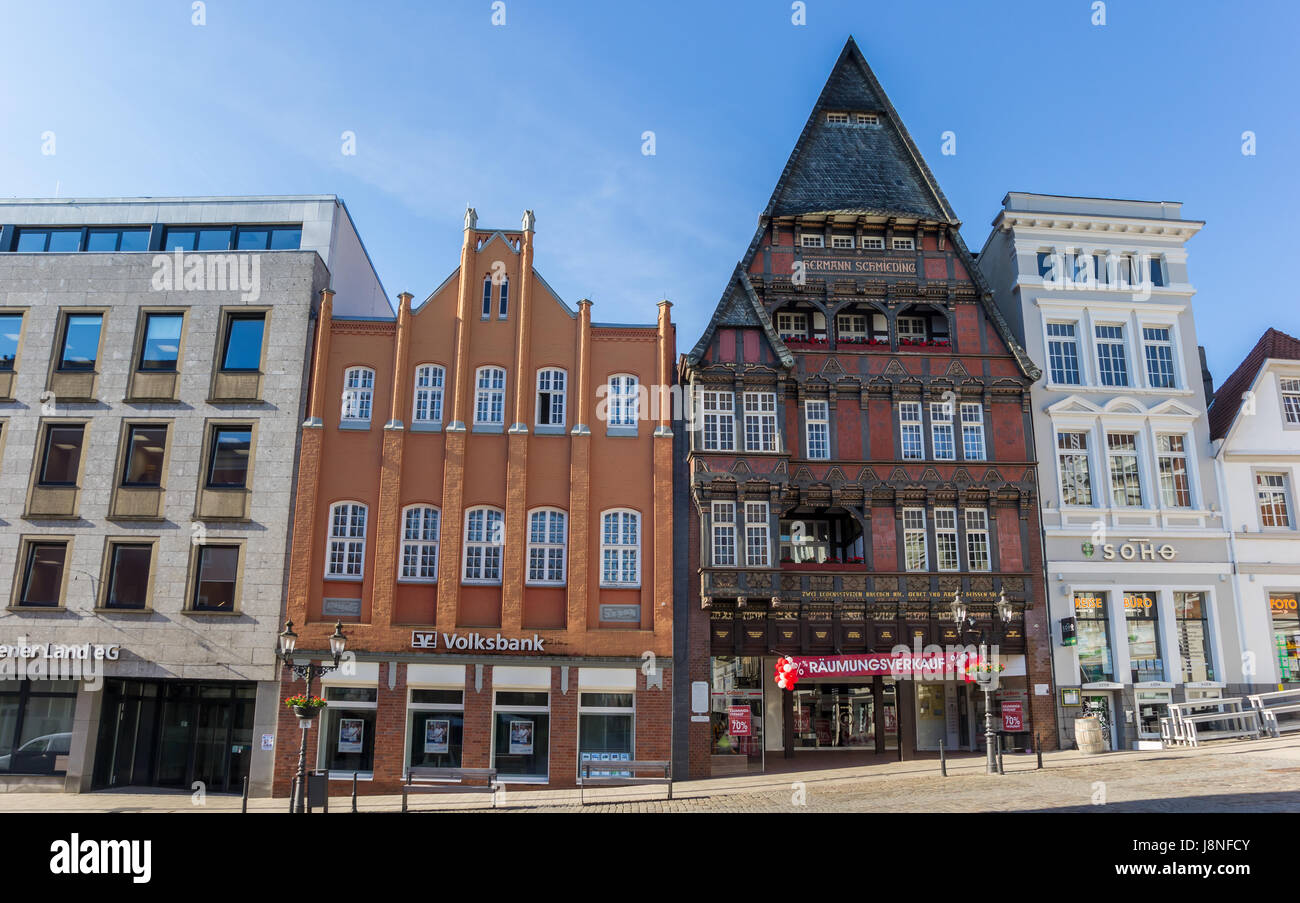 Historic house Haus Schmieding at the market square in Minden, Germany