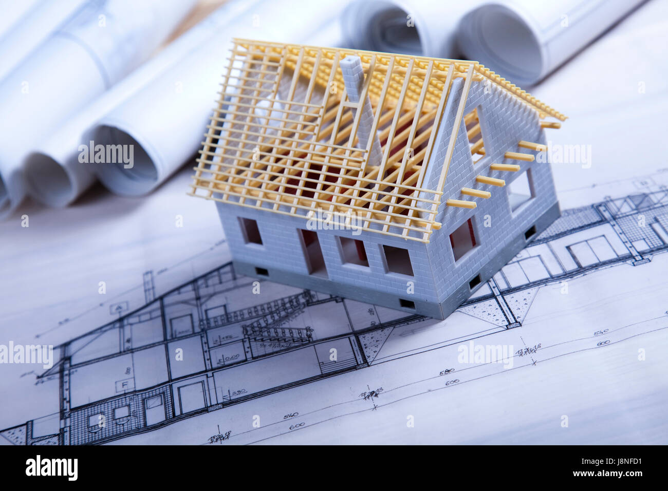 Draft Model Building model, design, project, concept, plan, draft, style of construction ...