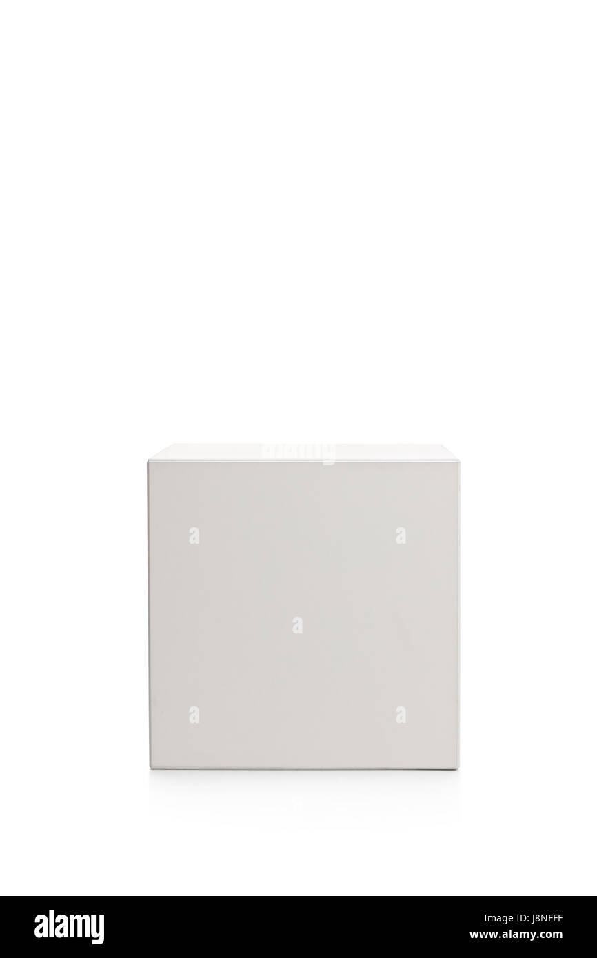 Cube isolated on white background Stock Photo - Alamy