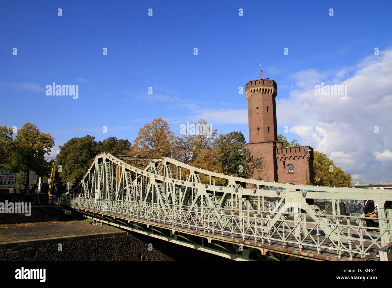 bridge on the malakoff tower in cologne Stock Photo