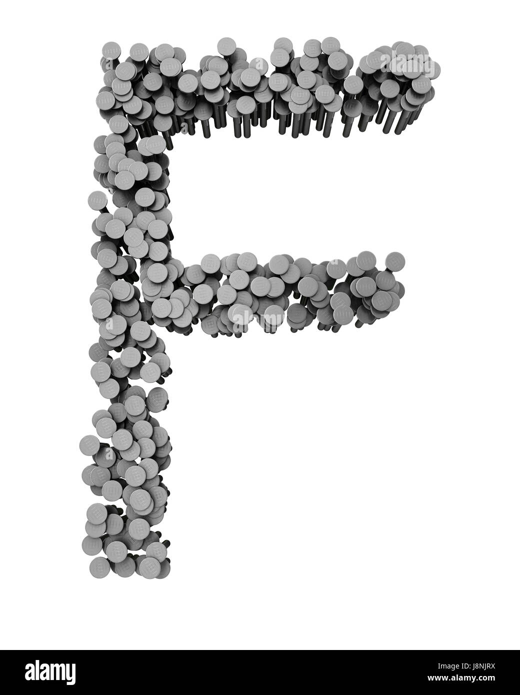 writing, font, typography, steel, nail, alphabet, construction, tool