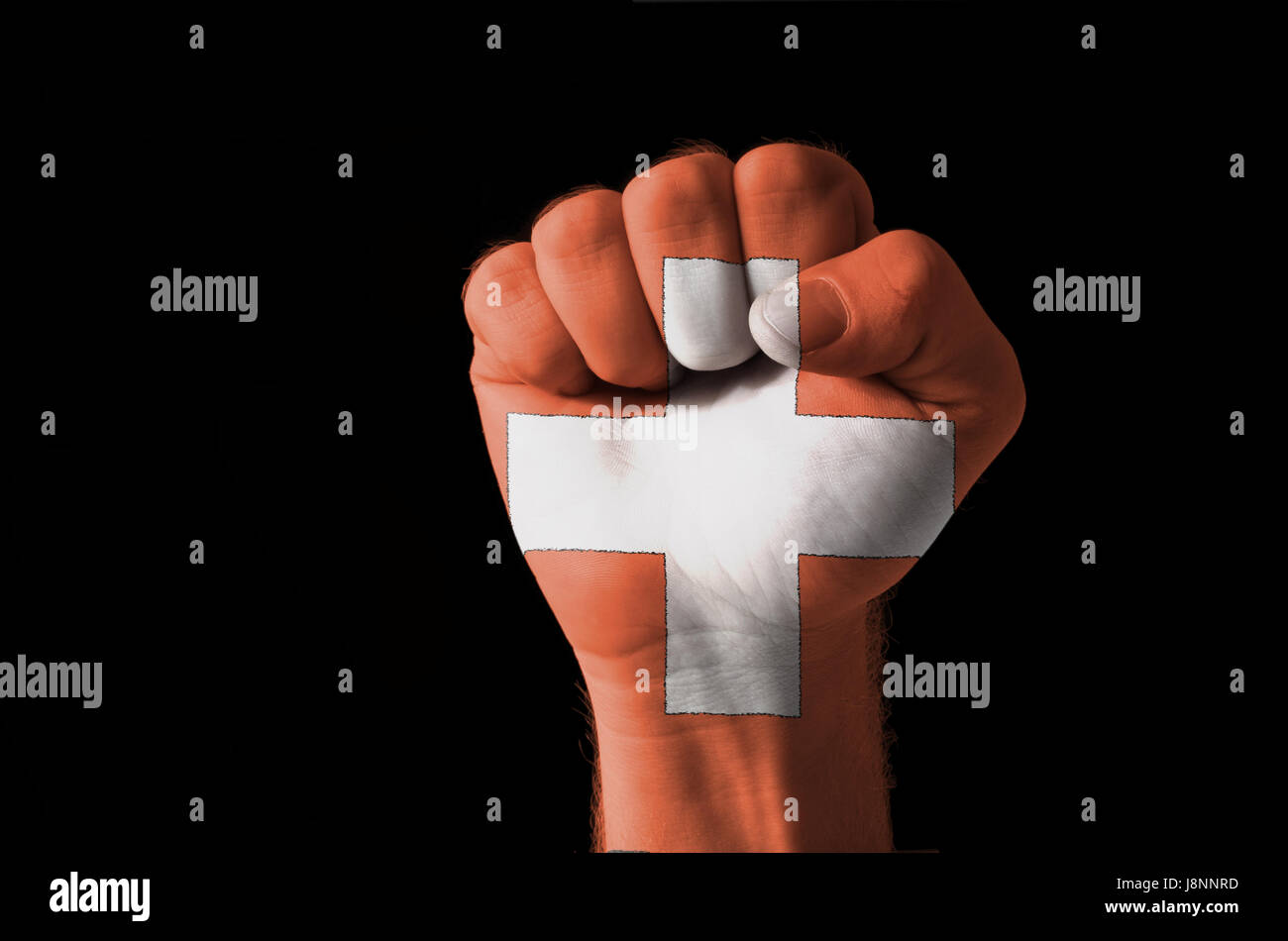 fist, energy, power, electricity, electric power, flag, force, national, Stock Photo