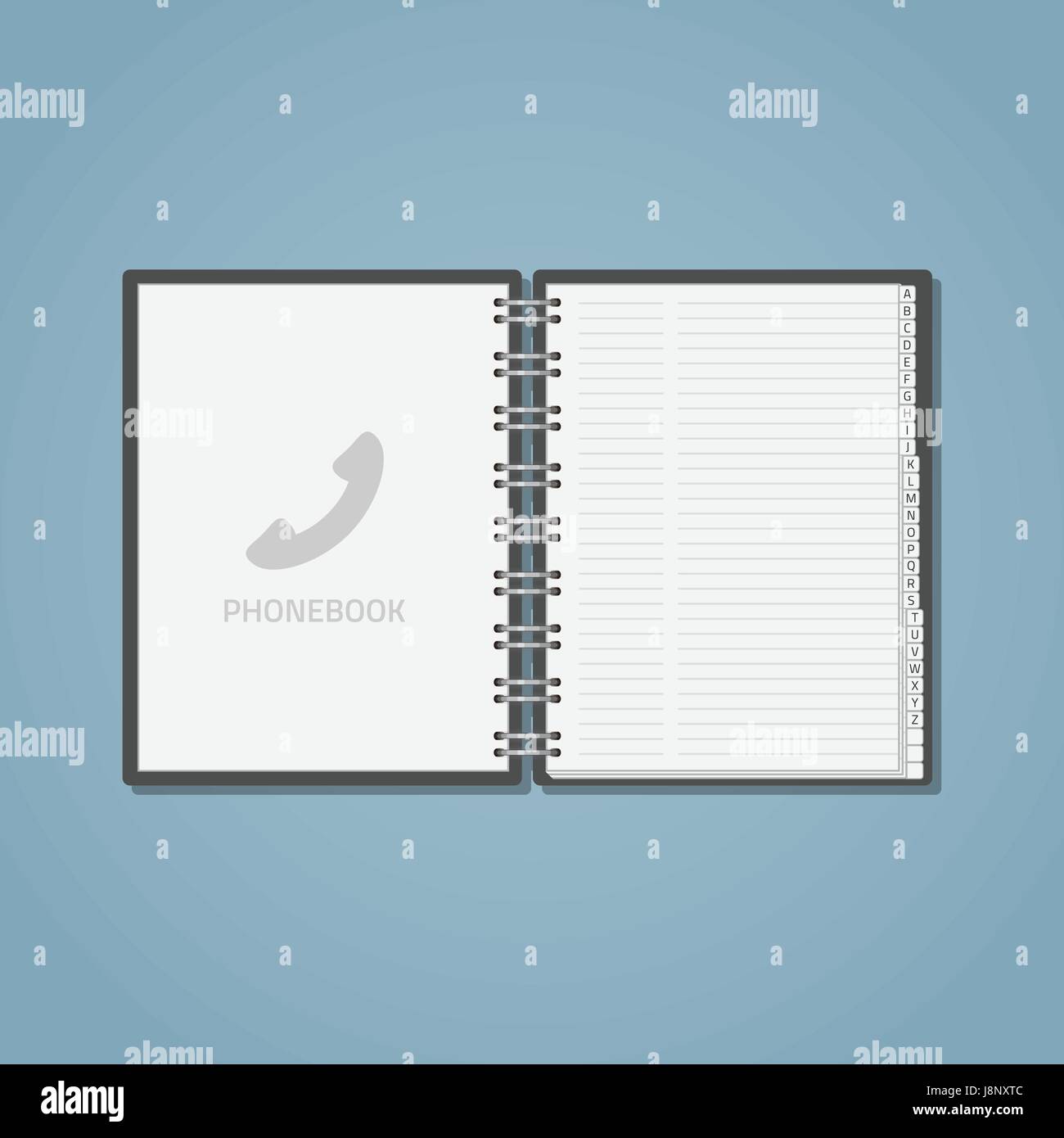 Open phon ebook Stock Vector