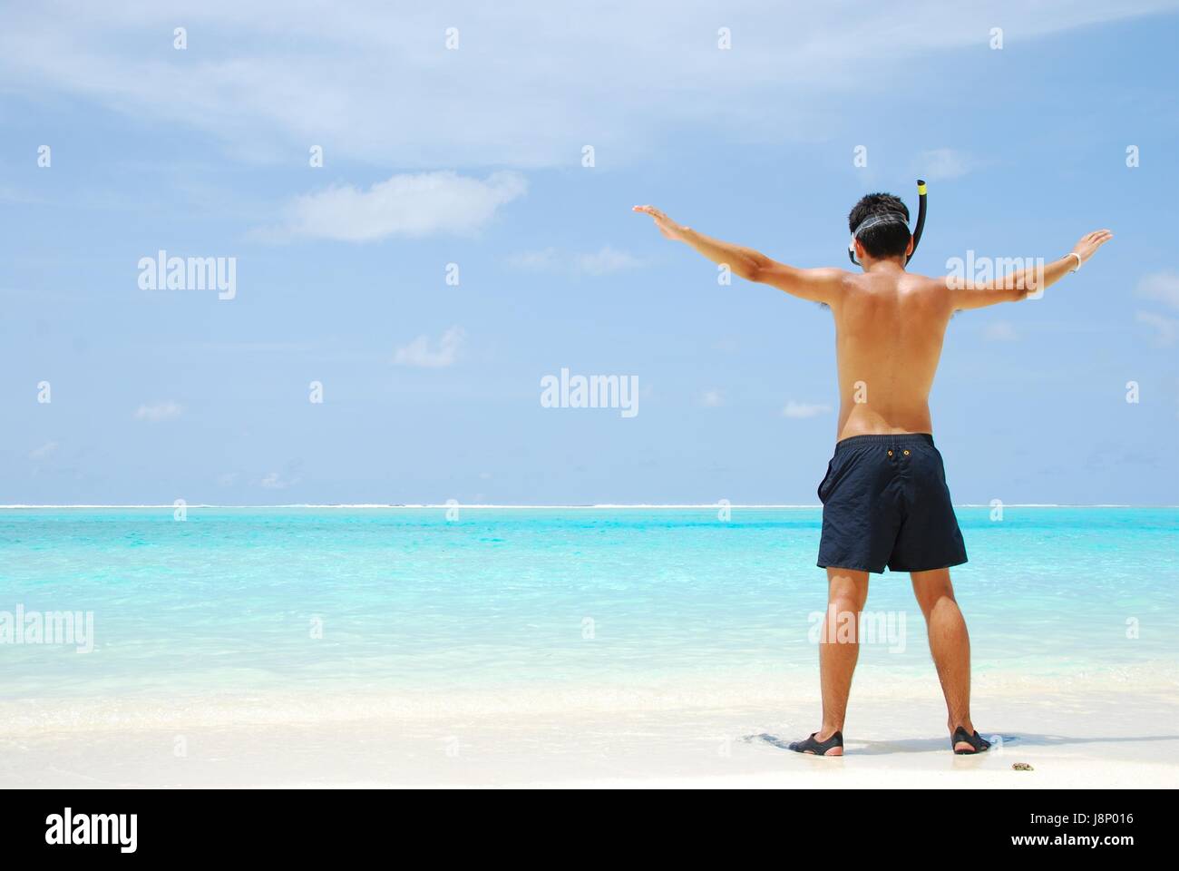 sport, sports, beach, seaside, the beach, seashore, snorkel, aquatic, salt Stock Photo