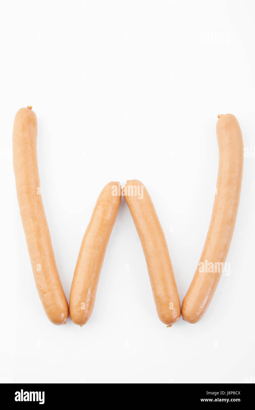 w- like sausages Stock Photo