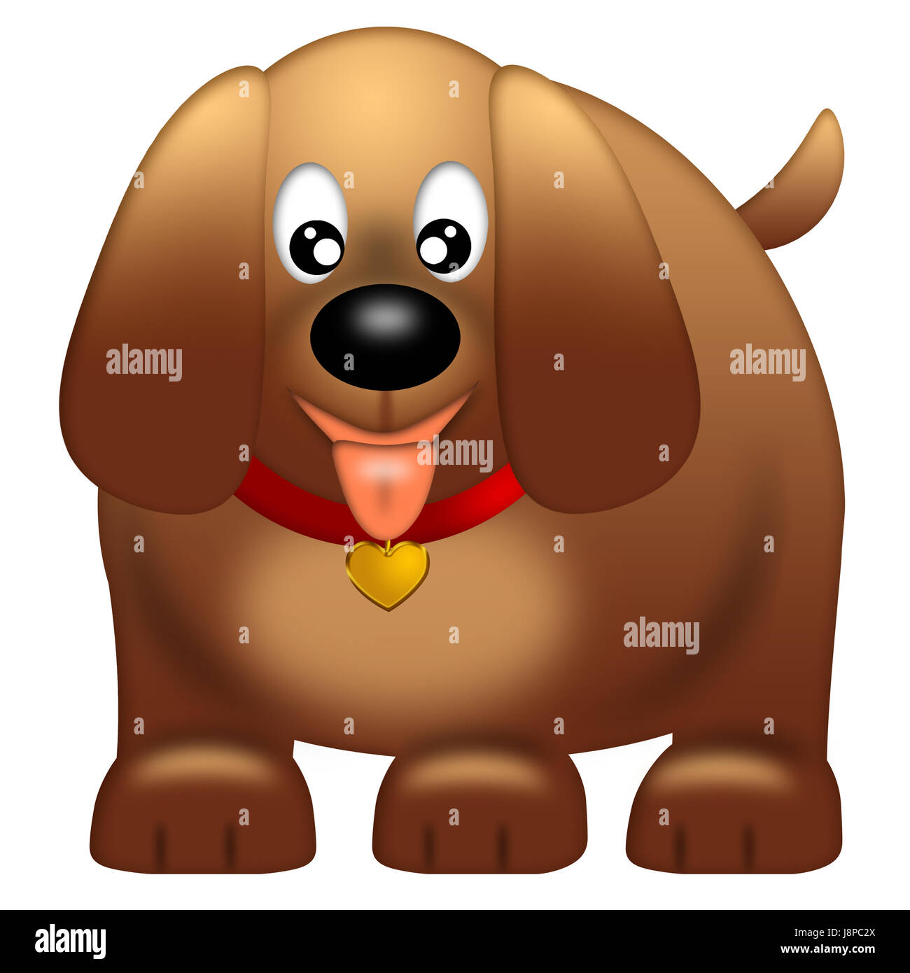 animal, pet, dog, puppy, cub, baby, collar, red, isolated, animal, pet, dog, Stock Photo