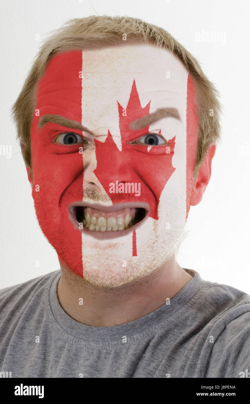 portrait, flag, national, country, raving, furious, angry, irately ...