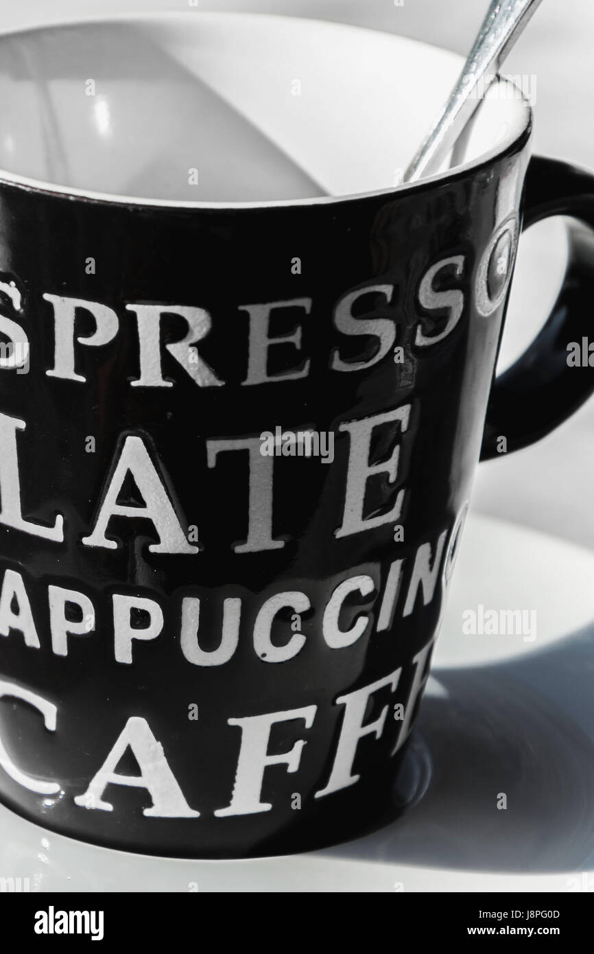 Black and white coffee time Stock Photo Alamy