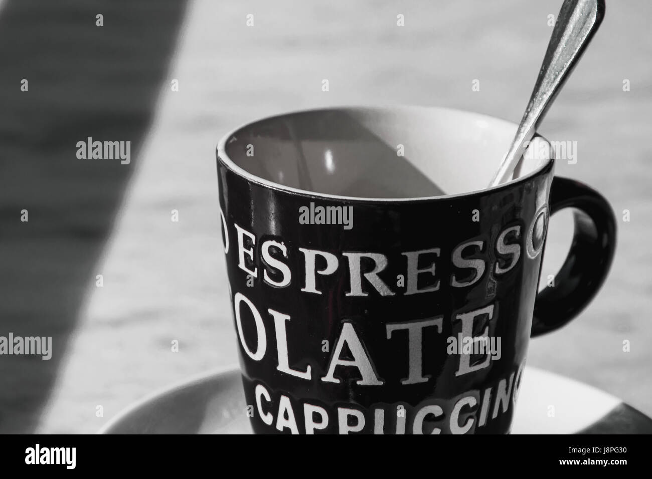 Black and white coffee time Stock Photo Alamy