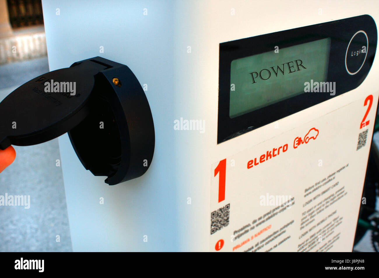 electric vehicle charging station tool Stock Photo - Alamy