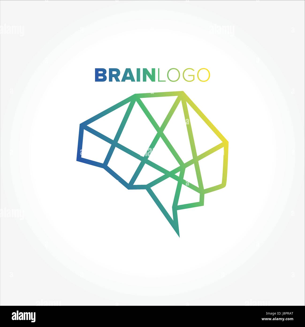 Human Brain Creative Symbol, vector design illustration Stock Vector