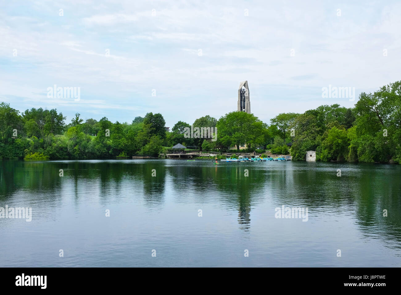 NAPERVILLE, ILLINOIS MAY 26, 2017 Paddle Boat Quarry adjacent to the Naperville Riverwalk