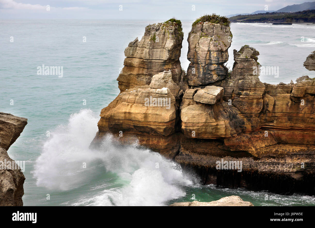 pancake rocks at punakaiki Stock Photo - Alamy