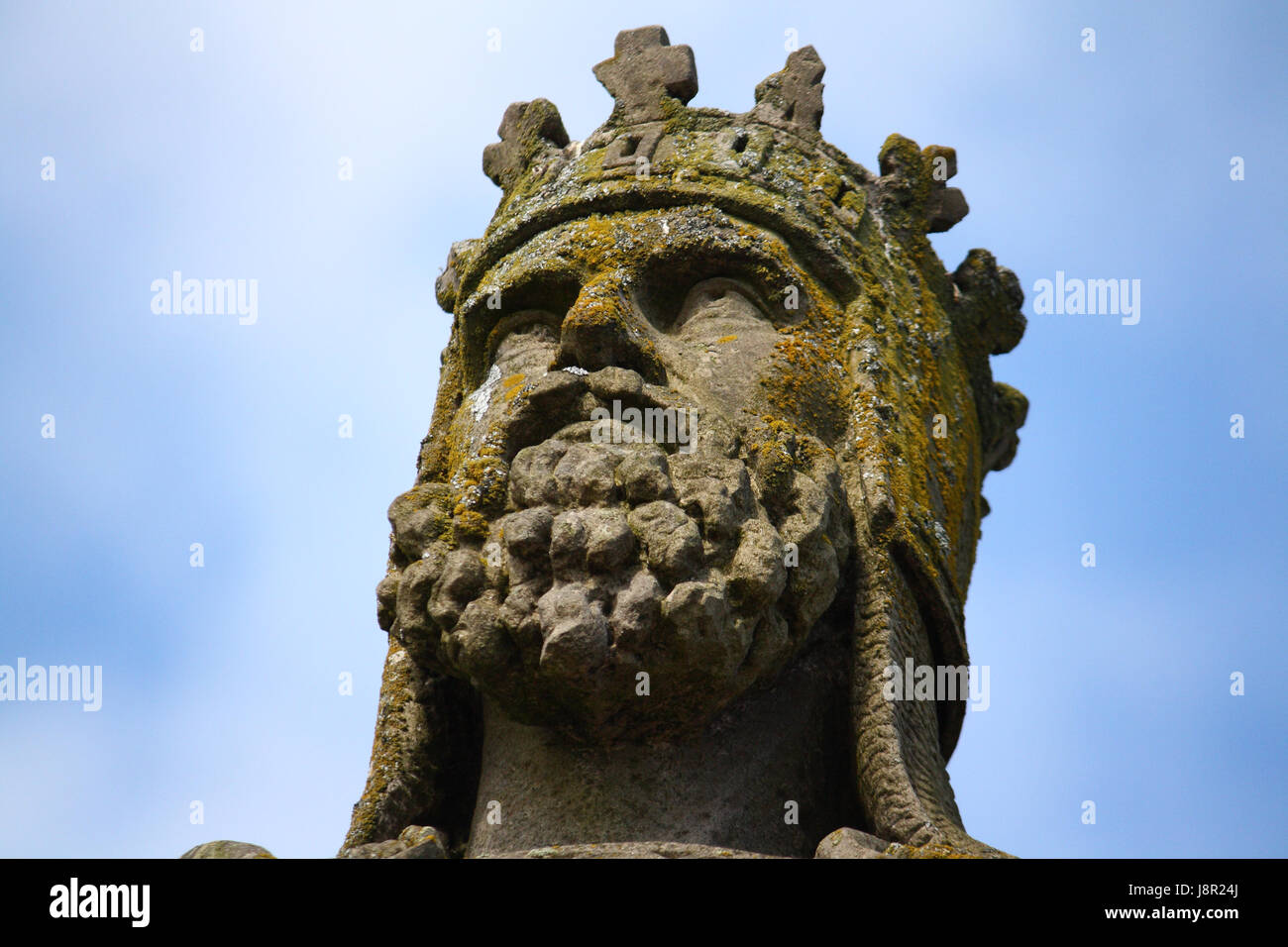 Detail of Robert the Bruce monument in Stirling, Scotland