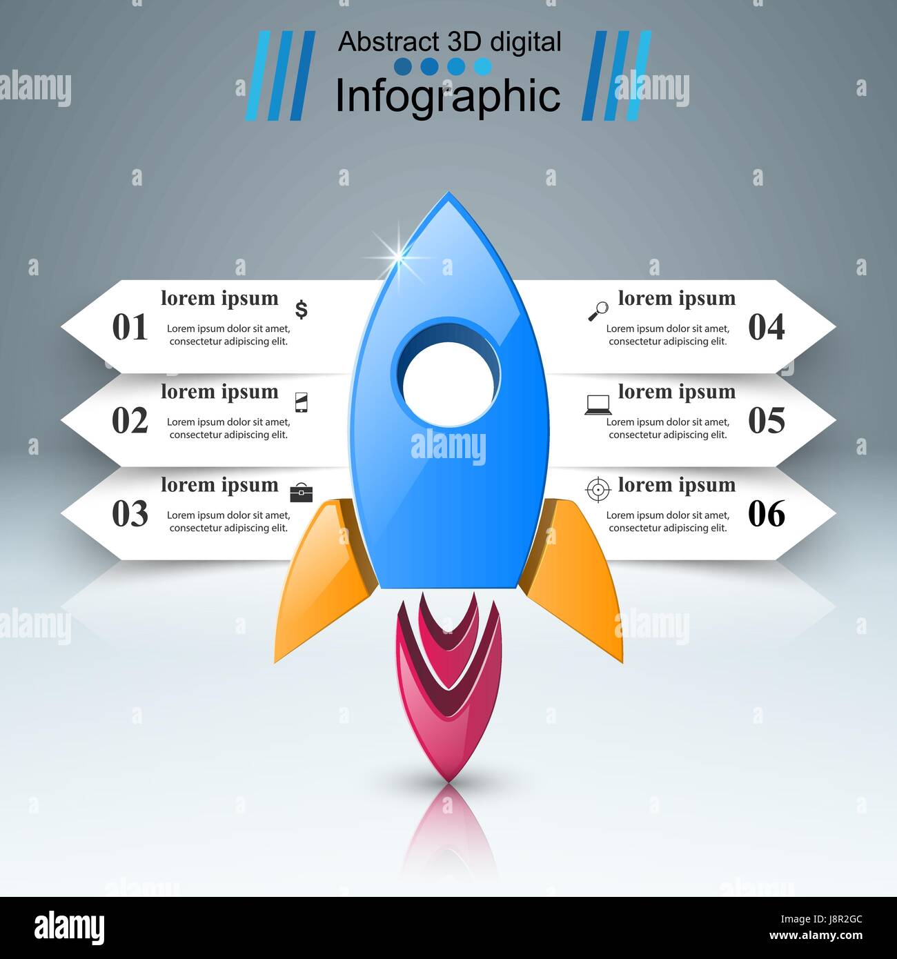 Rocket icon. Abstract illustration Infographic Stock Vector Image & Art