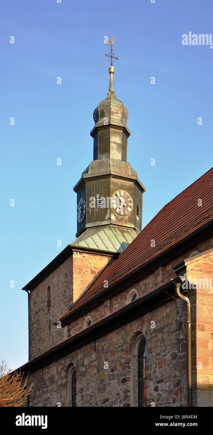 st. giles church marbach,district of fulda Stock Photo