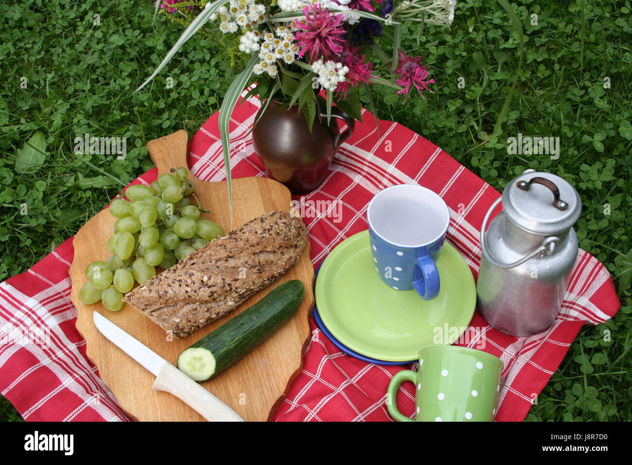 romantic picnic Stock Photo