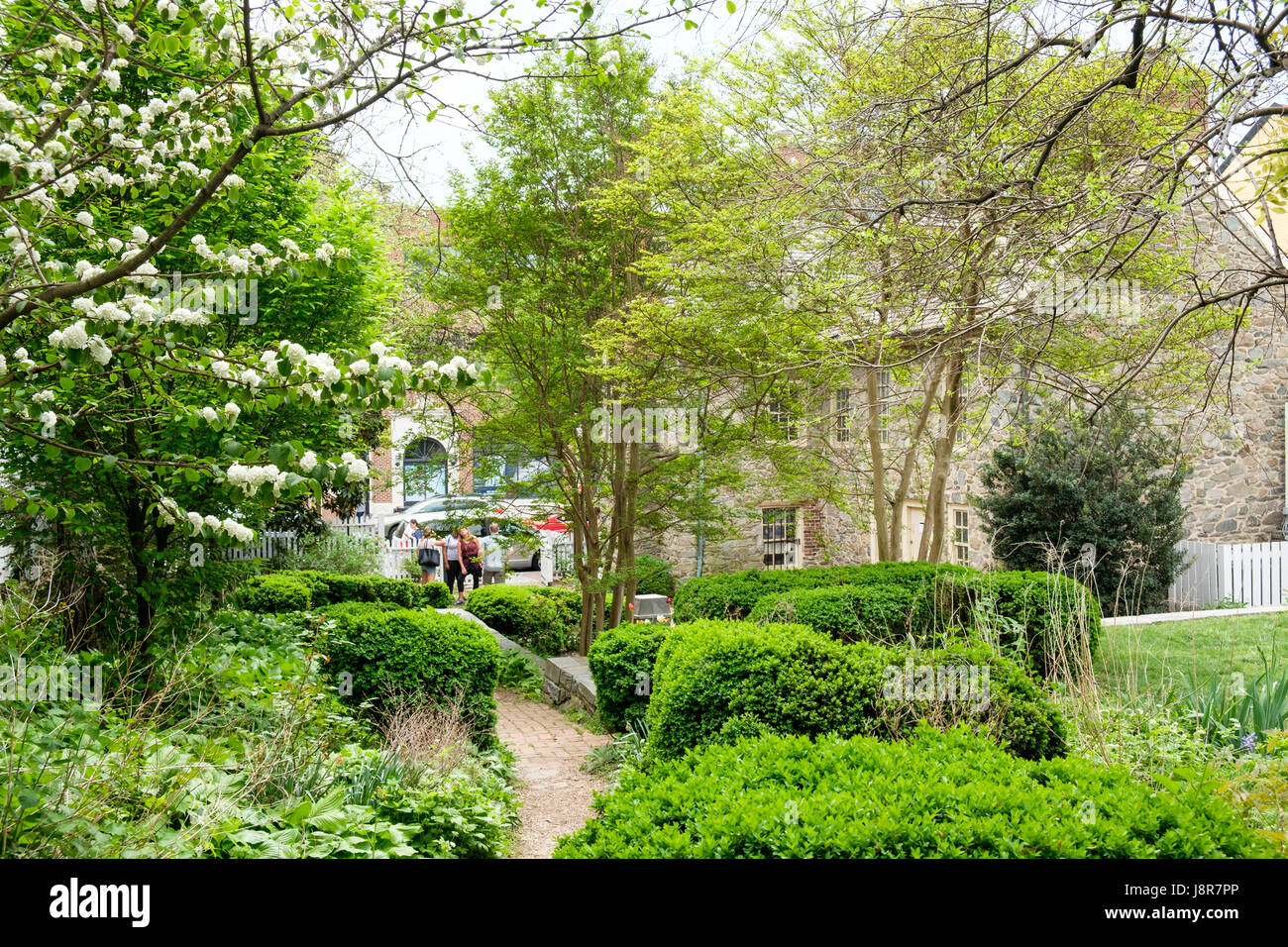 Garden of the historic 18th century Old Stone House, M Street NW