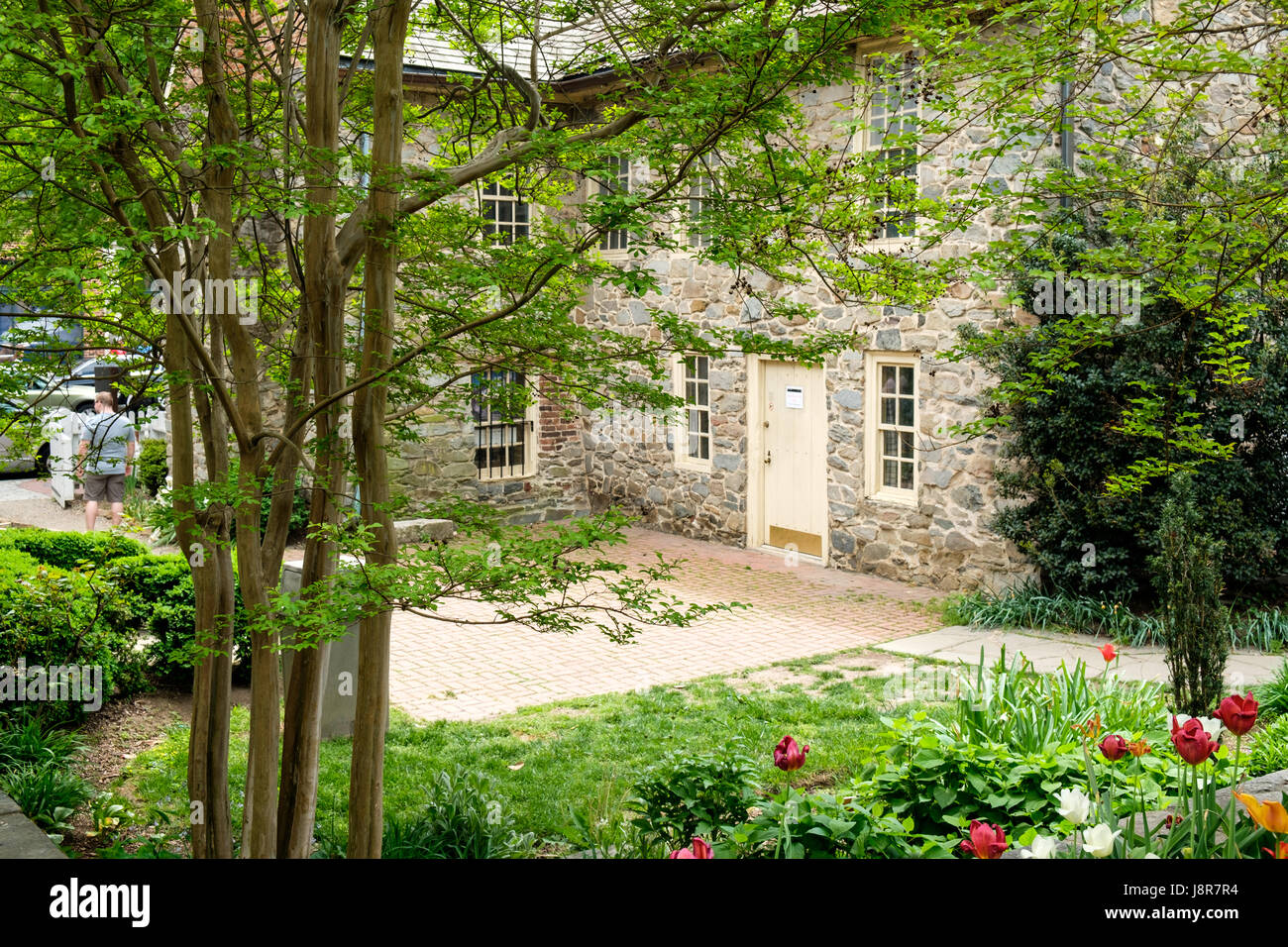 Garden of the historic 18th century Old Stone House, M Street NW