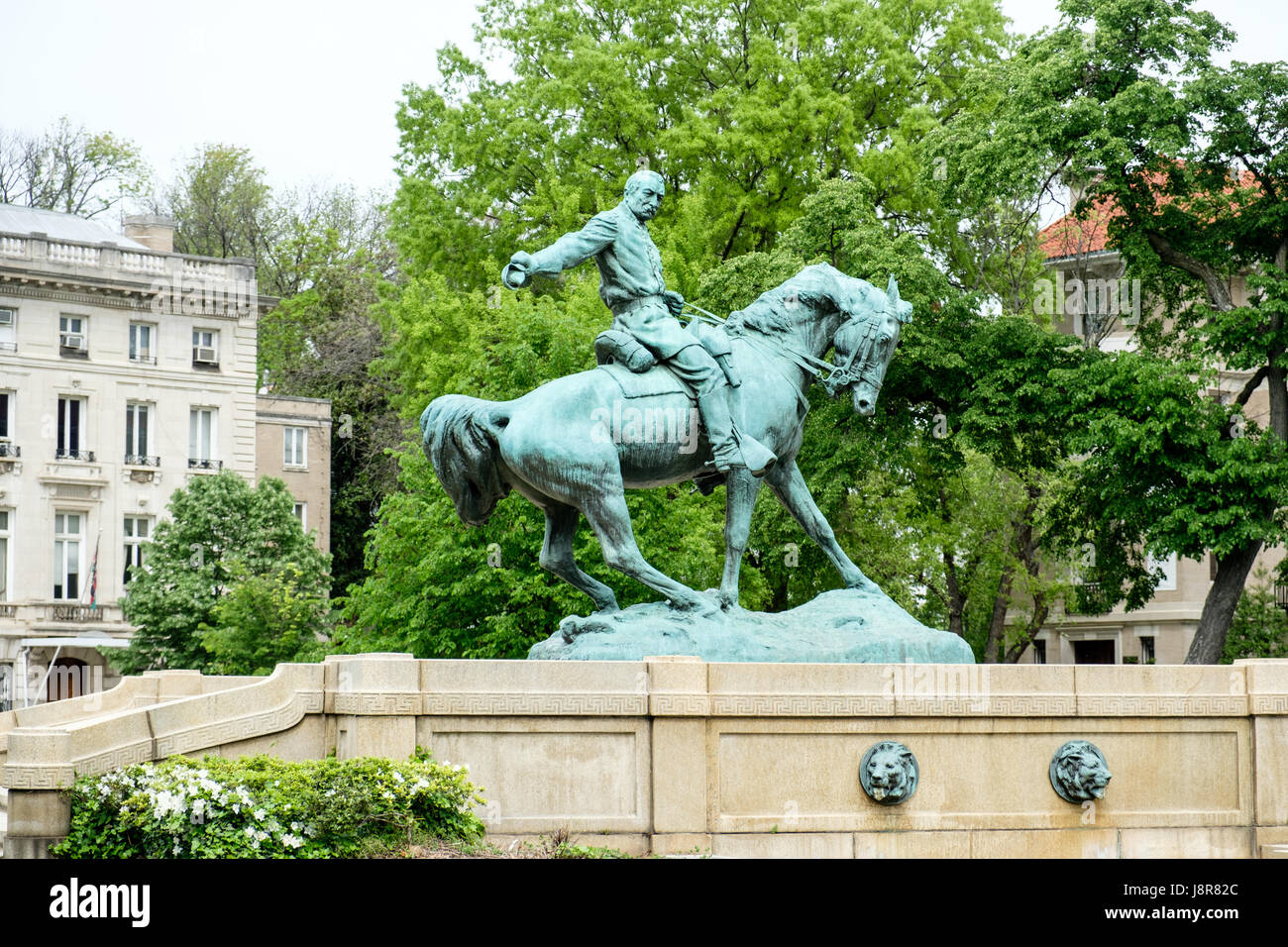 Statue of Civil War general Phillip T. Sheridan at Sheridan Circle