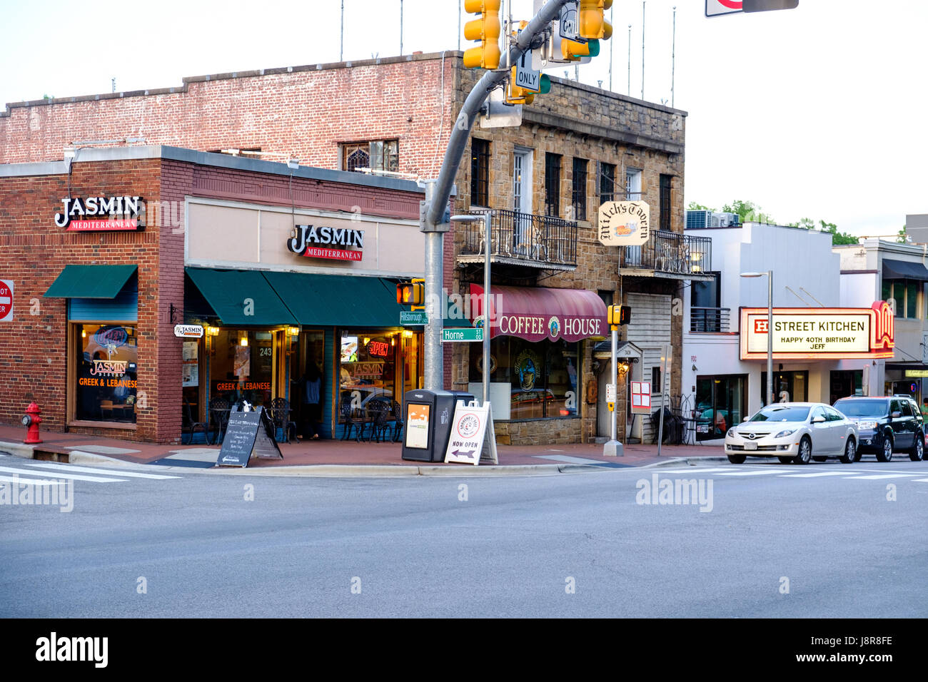 Hillsborough Street at on campus of North Carolina State University