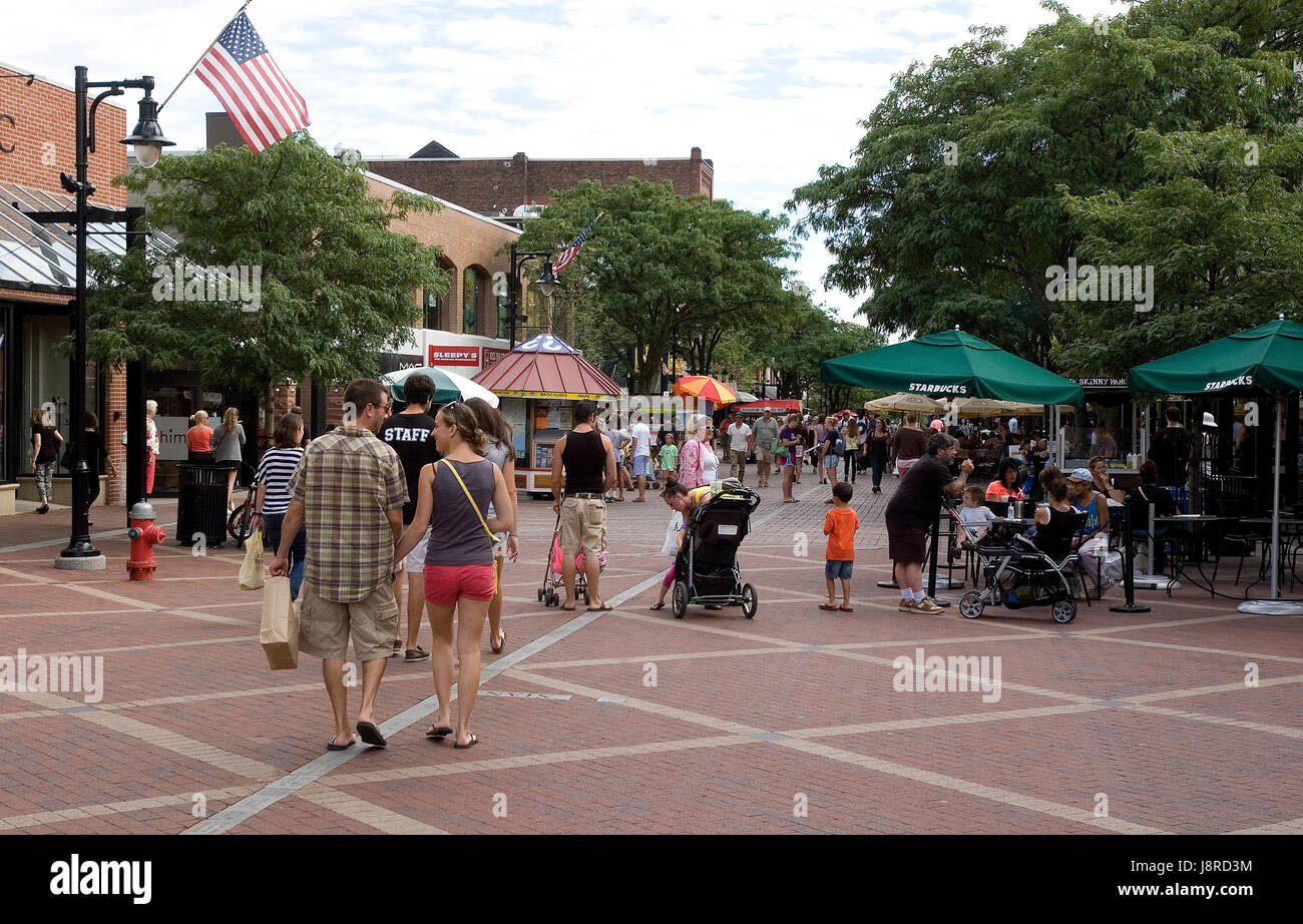 Church Street Marketplace - Burlington, VT Stock Photo