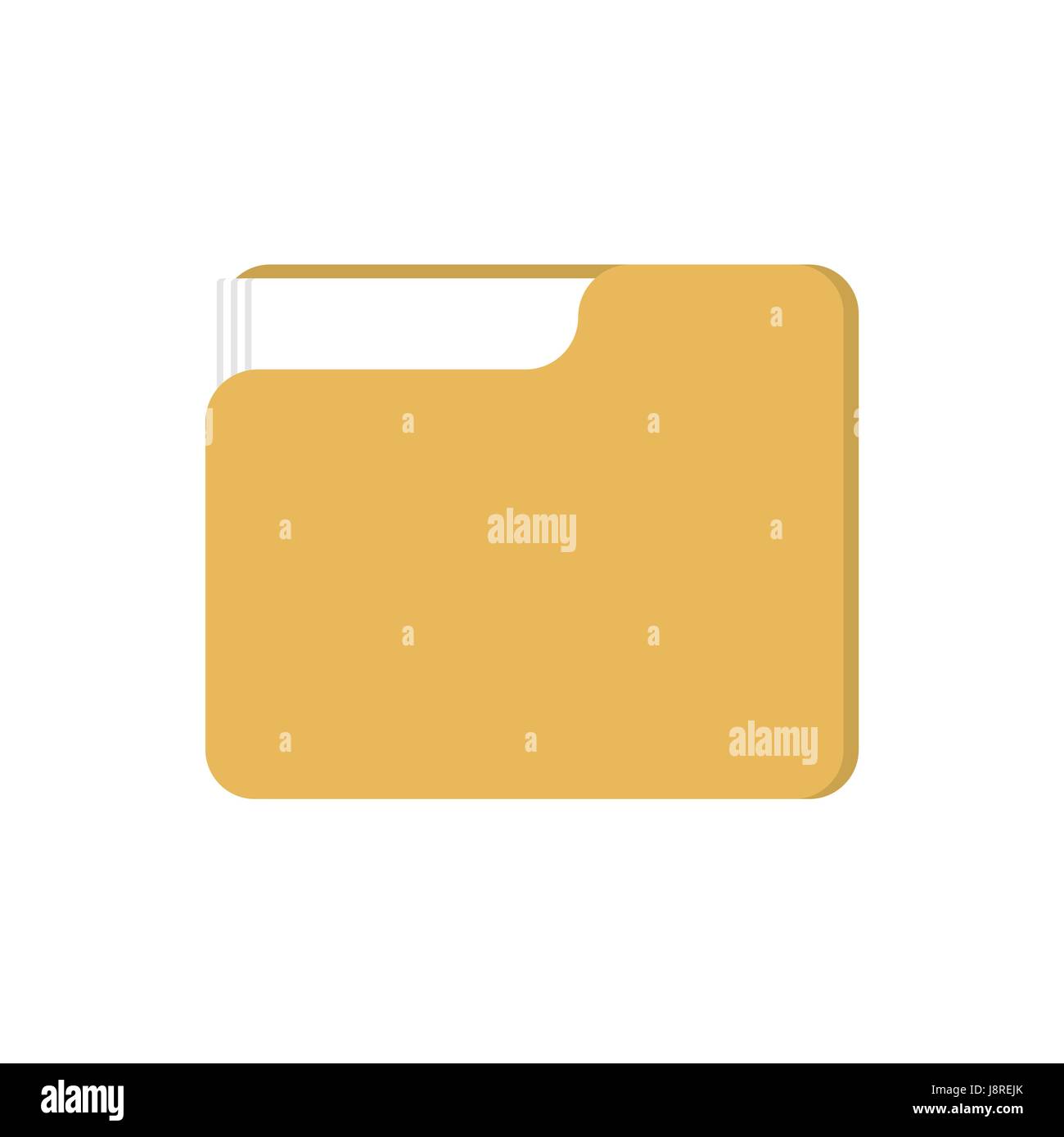 Folder with files isolated. Working documents for card index Stock