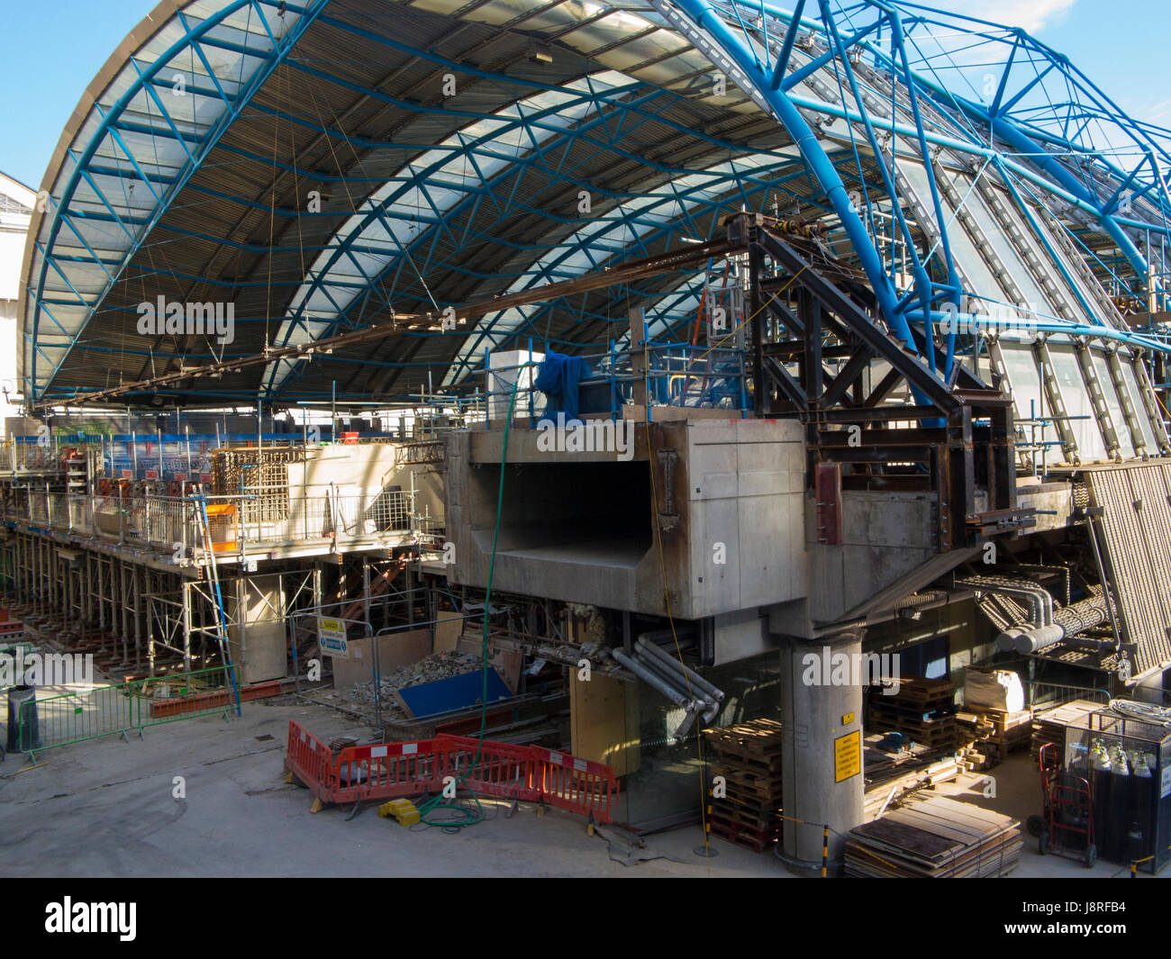 The international train terminus at Waterloo under construction Stock Photo