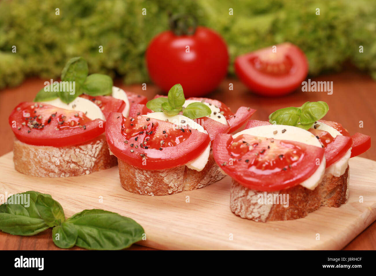 finger food with tomato and mozzarella Stock Photo Alamy