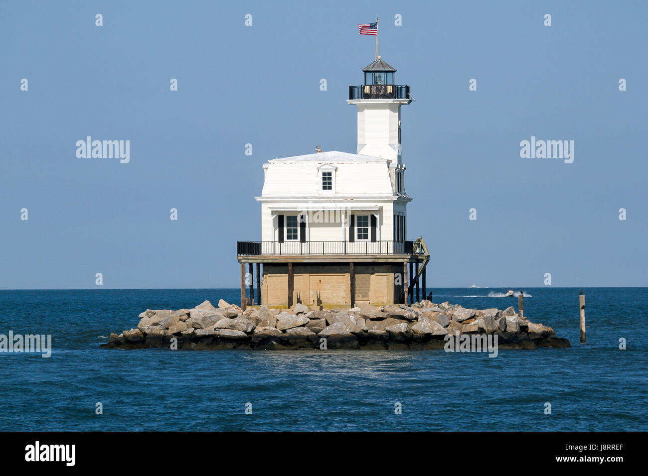 Long Beach Bar Lighthouse, also known as Bug Light, can be reached by a