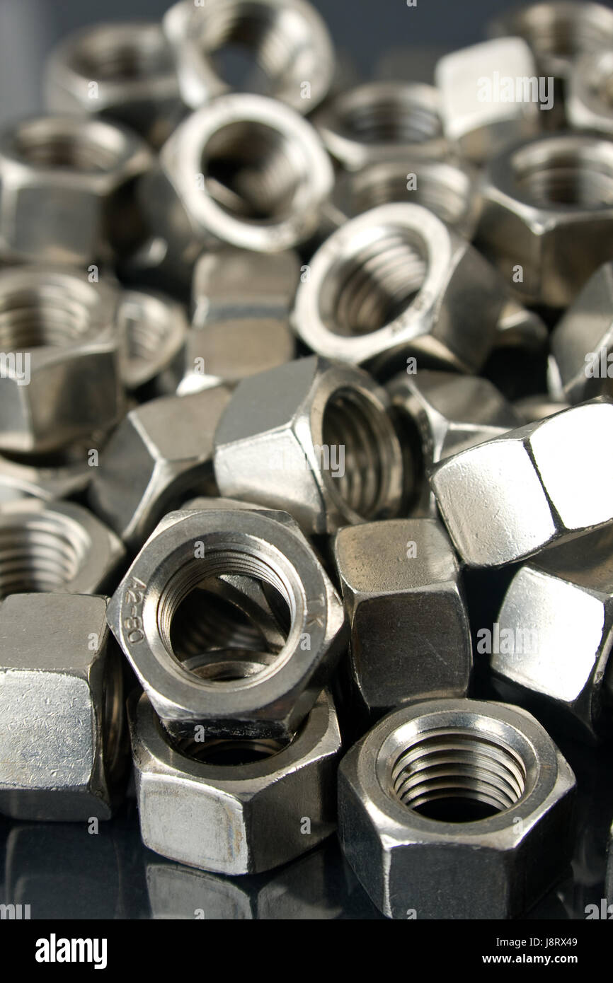 stainless steel nuts Stock Photo Alamy