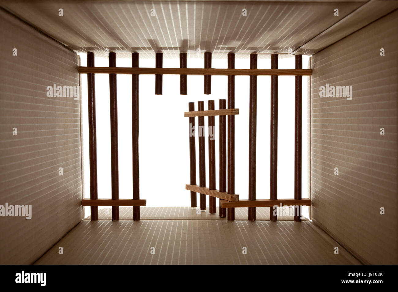 Inside Cell Open Doors Box Boxes Prison Uncap Cardboard