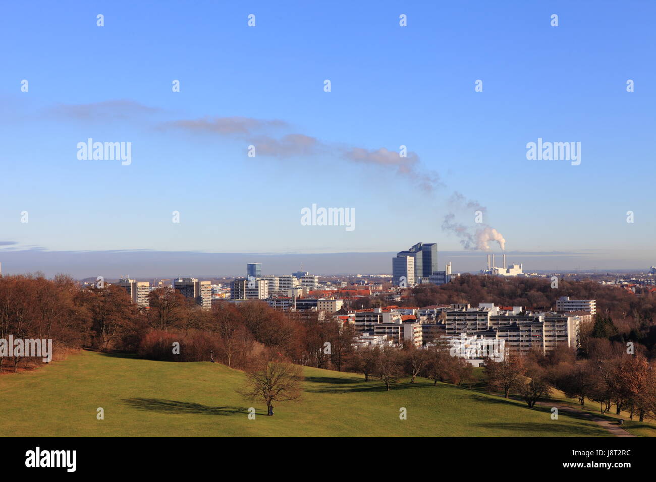 lookout olympic mountain city panorama munich approximate east view Stock Photo