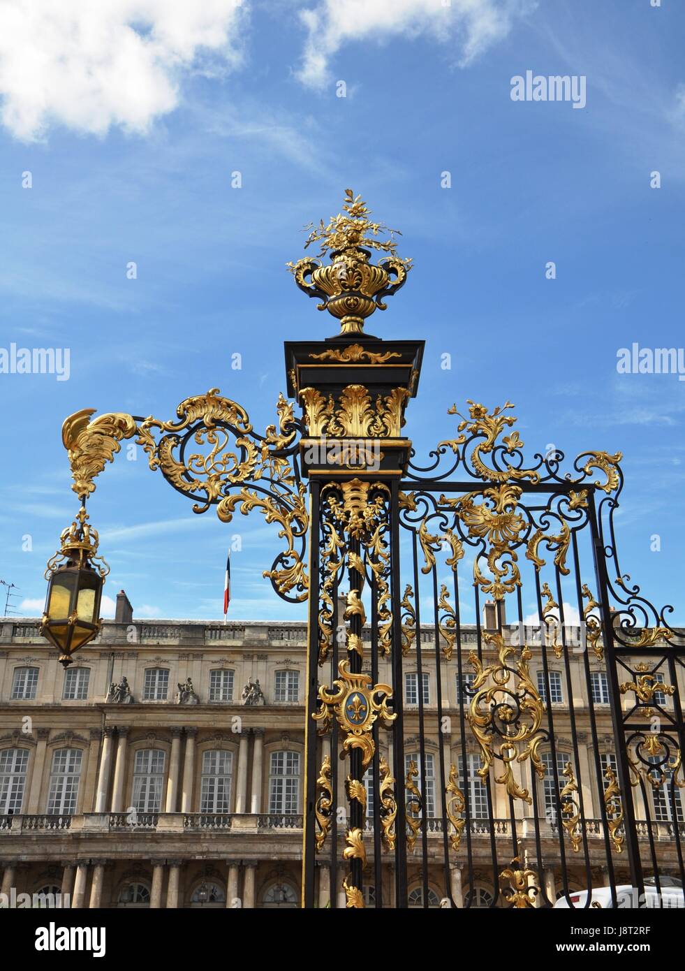 entrance on the place stanislas in nancy Stock Photo