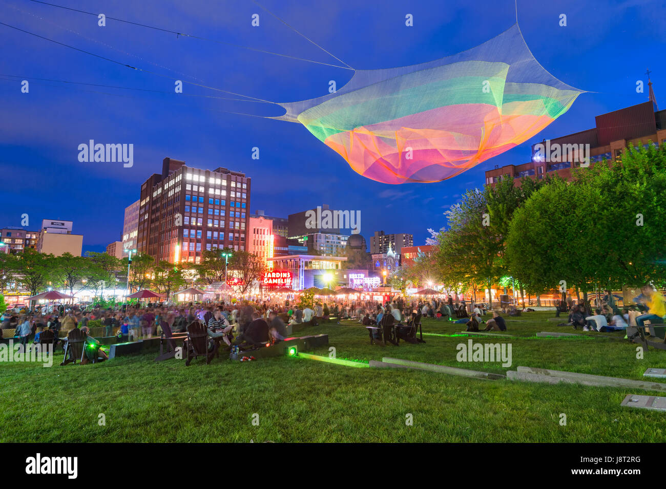 Montreal, CA - 27 May 2017: Jardins Gamelin at Emilie Gamelin Square Stock  Photo - Alamy