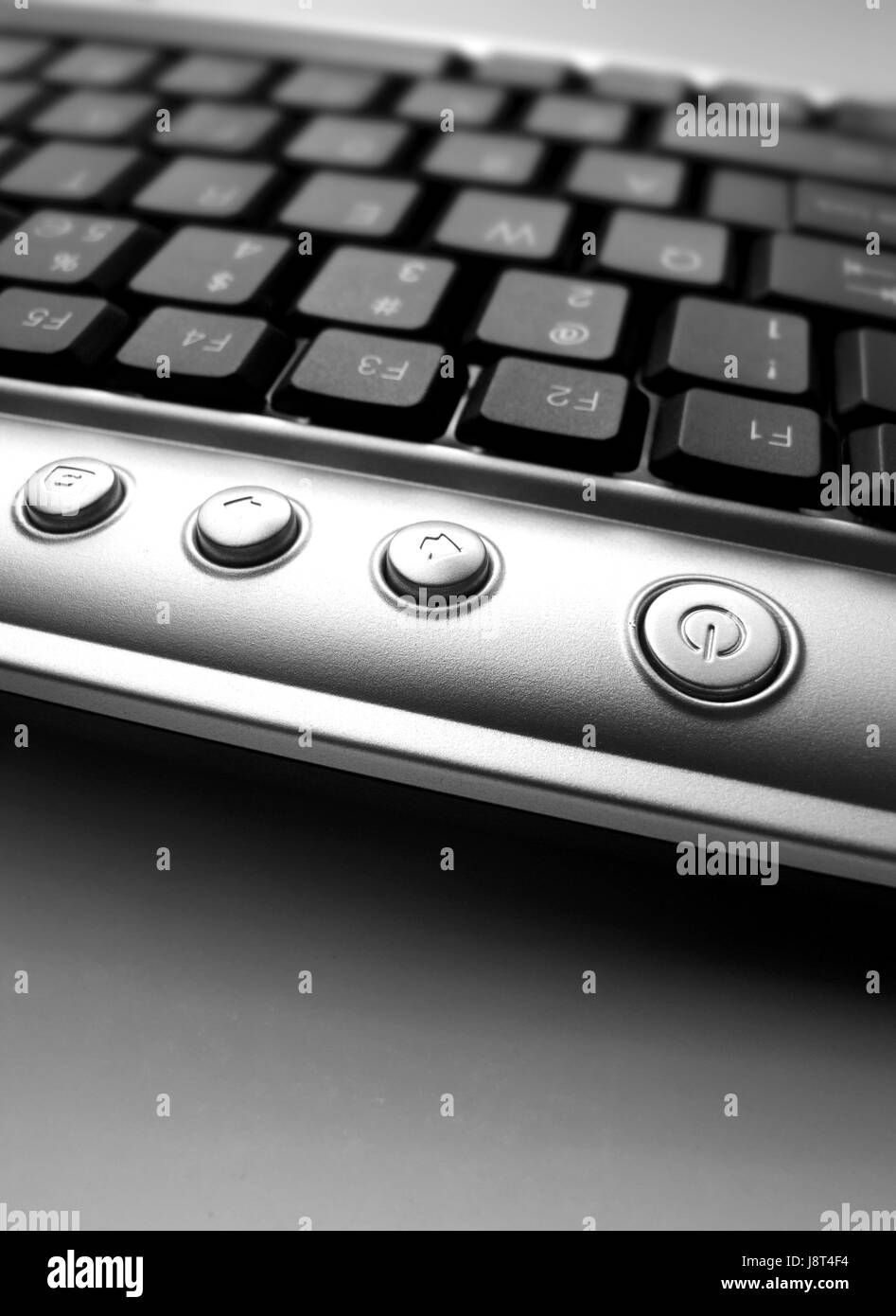 Keyboard Writing Notebook Wrote with keyboard keys Black and White Stock Photos & Images - Alamy