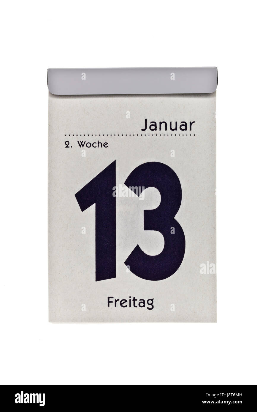 calendars isolated,showing friday 13th Stock Photo Alamy