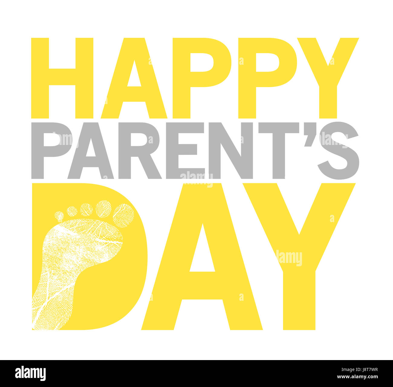 Happy parents day stack sign Illustration design graphic Stock Photo