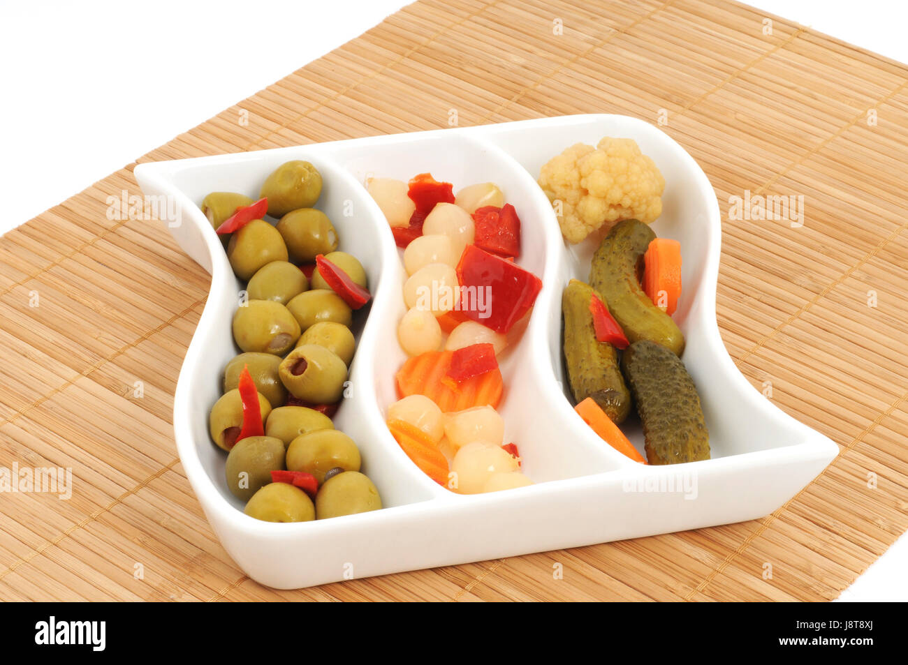mixed pickles Stock Photo