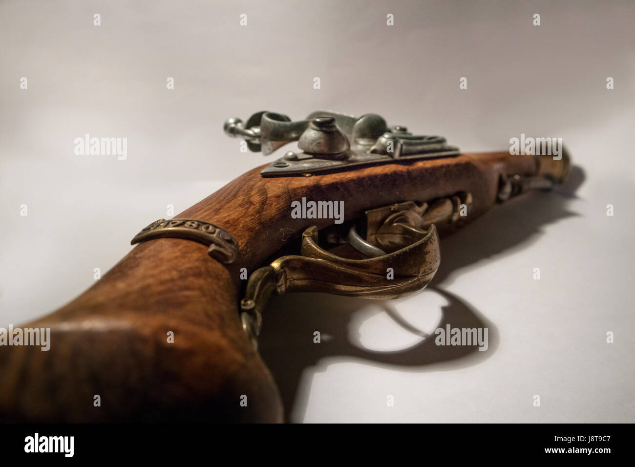Pirate pistol isolated on white background Stock Photo - Alamy
