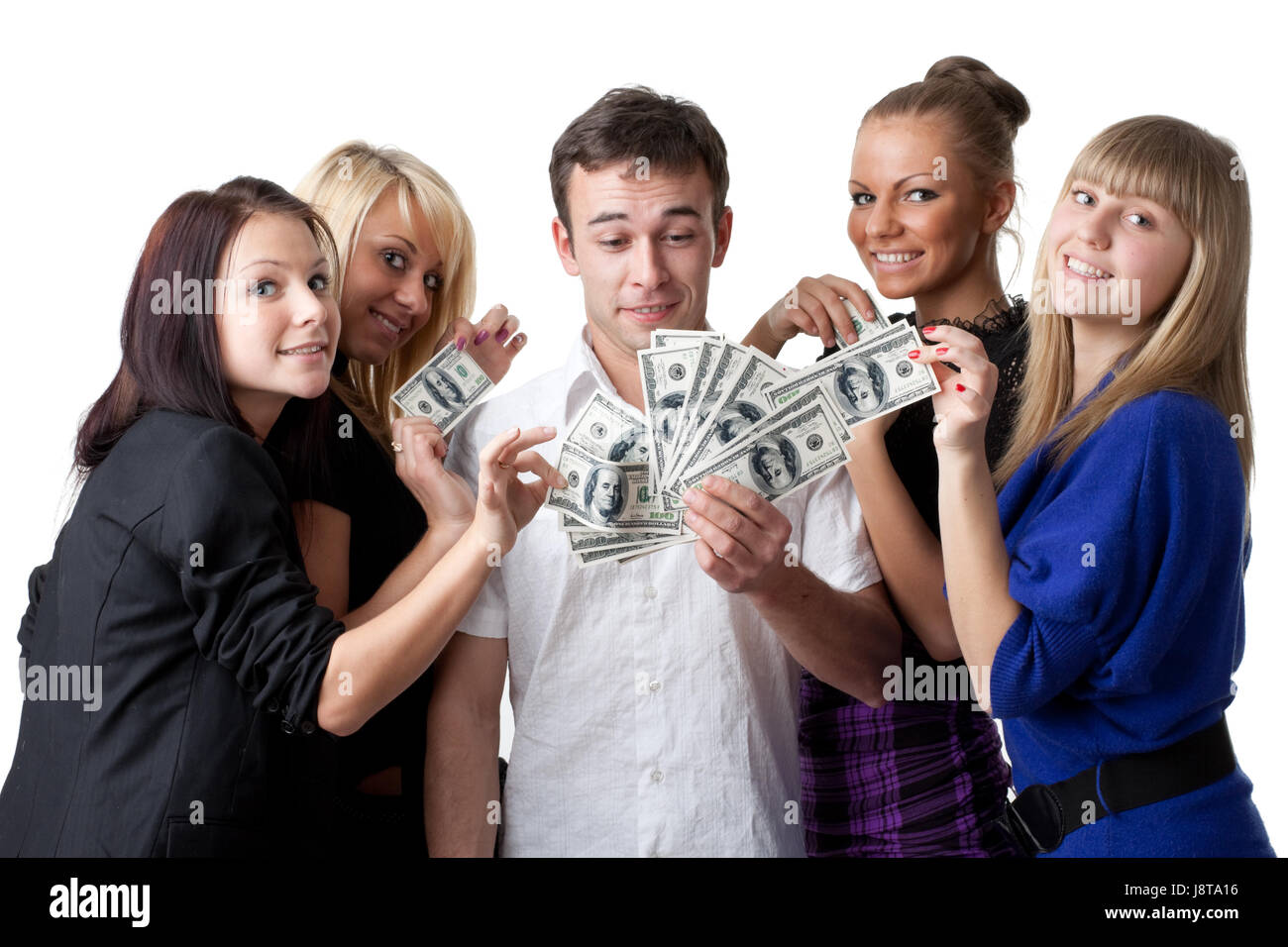woman, humans, human beings, people, folk, persons, human, human being, dollar, Stock Photo