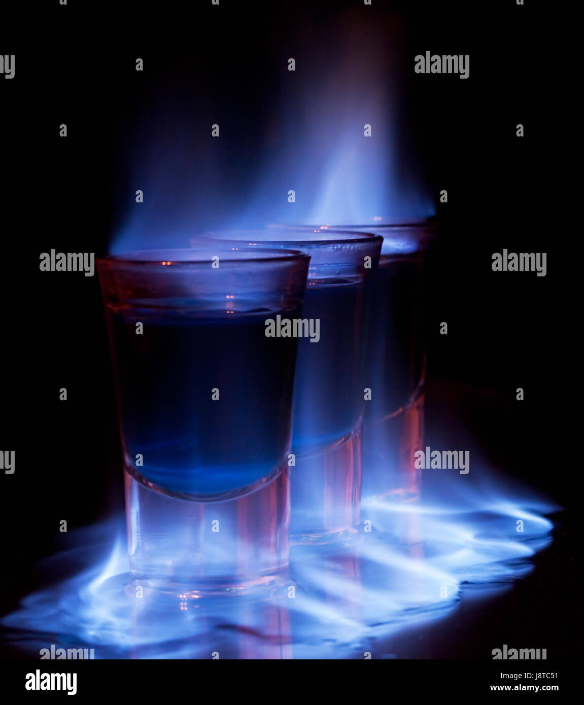 drink, drinking, bibs, alcohol, fire, conflagration, shot, lap, burn, blue Stock Photo Alamy
