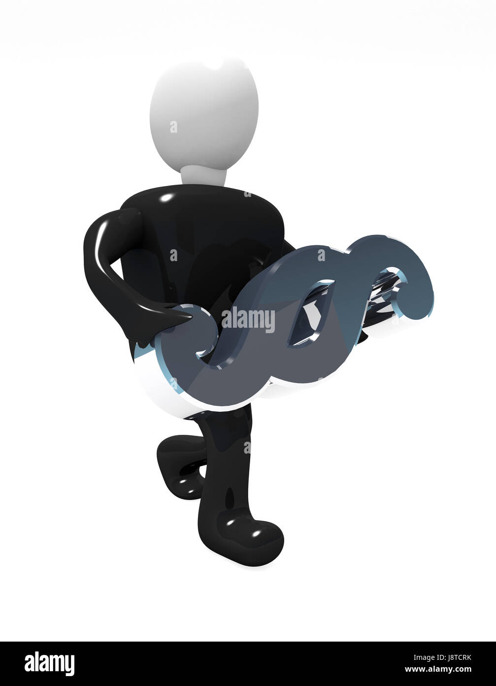 man with paragraph icon,3d image Stock Photo - Alamy